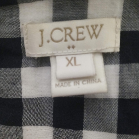 SOLD | J. Crew Gingham Long Sleeve Button Up Top - Picture 3 of 10